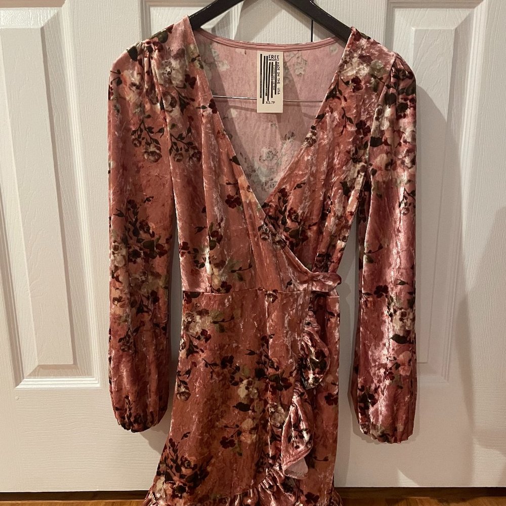 Free People Velvet Wrap Dress